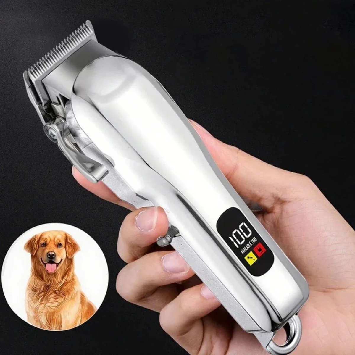 Professional Low Noise Cordless Electric Pet Hair Clipper Dog Grooming Trimmer Shaver for Dogs Cats Animals