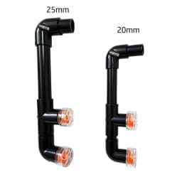DIY Auto-Rotating 3-Blade Fan Kit for Fish Tank Outlet Tube Accessories Fish Tank Outlet Aquarium Filter Screen Accessories PVC