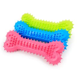 1-10Pcs Pet Chew Toy Soft Rubber Bite-Resistance Bone Shape Teeth Grinding Chewing Toys For Small Dogs Training Pet Supplies