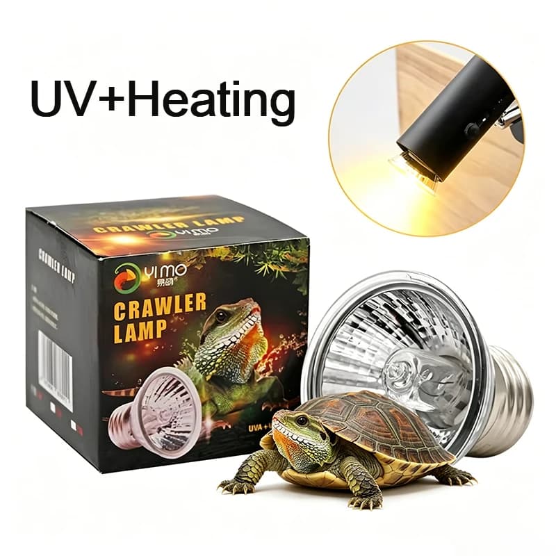 Reptile Lamp 25/50/75W UVA+UVB 3.0 Pet Heat Lamp Bulb Turtle Basking UV Light Bulbs Amphibians Lizards Temperature Controller