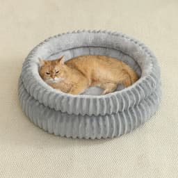 Round Cute Cat Bed for Large Dog Bed Pet Basket Cozy Cat House Super Soft Pet Bed Plush Dog House For Medium Warm Sleep Kitten