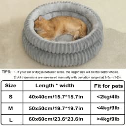 Round Cute Cat Bed for Large Dog Bed Pet Basket Cozy Cat House Super Soft Pet Bed Plush Dog House For Medium Warm Sleep Kitten