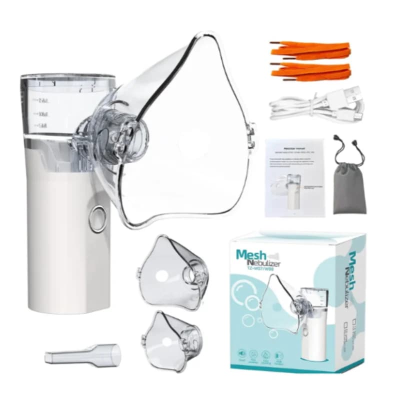 Portable Mesh Nebulizer for Human Cat Dog USB Rechargeable Handheld Cool Mist Inhaler Silent Vet Respiratory Breathing Device