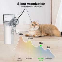 Portable Mesh Nebulizer for Human Cat Dog USB Rechargeable Handheld Cool Mist Inhaler Silent Vet Respiratory Breathing Device