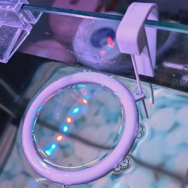 1 Set 3D Printed Floating Aquarium Circular Feeder Ring Water-level Adaptive Anti-scatter Feeding Fish Tank Accessories