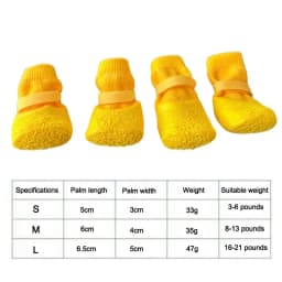 4Pcs/Set Portable Anti-slip Dog Shoes Waterproof Adjustable Dog Foot Cover Breathable Anti-dirty Pet Boots Autumn Winter