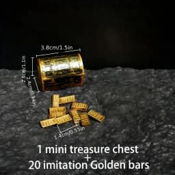 Fish Tank Landscape Decor Kit Mini Pirate Treasure Chest with Gold Coins Gold Bars Simulation Aquatic Plants Aquarium Decor