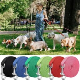 Universal Long Distance Dog Training Leash Firm Nylon Traction Lanyard Anti Bite Comfort Grip Walking Rope Pet Outdoor Accessory