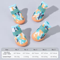 All Season Breathable Mesh Dog Shoes Anti-Slip Pet Boots Paw Protector Waterproof Sole Adjustable Strap Small Puppy Yorkie