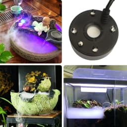 1PC 5V USB Mist Maker Fogger Nebulizer Water Fountain Fish Tank Pond Atomizer Head With 4 LED Colorful Lights