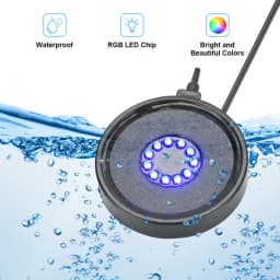 Submersible Fish Tank Light Color Changing LED Air Stone Light Aquarium Underwater Air Bubble Lamp Making Oxygen for Fish Tank