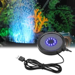 Submersible Fish Tank Light Color Changing LED Air Stone Light Aquarium Underwater Air Bubble Lamp Making Oxygen for Fish Tank
