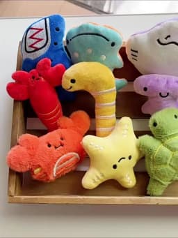 Marine Animal Plush Pet Dog Voice Toy Mini Cute Shark Crab Turtle Whale Toy Interactive Durable Self Fun Cat Dog Pet Supplies