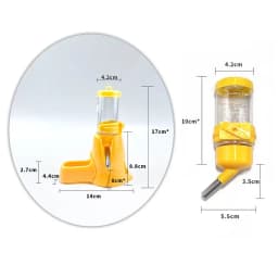 Steady Plastic Hamster Water Feeder 80ML Capacity Detachable Hamster Automatic Water Dispenser Hamster Drinker Rat