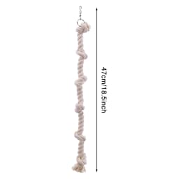 Parrot Chew Toy Cotton Rope Climbing Ladder Bird Activity Perch Natural Bite Safe Climber for Small to Medium Birds