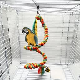 Bird Toys Parrot Climbing Rope Parrot Colorful Toy Climbing Rope Rotating Climbing Rope Bird Relax Play Grinding Toy Rope