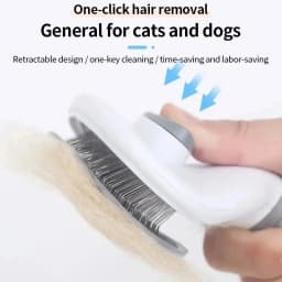 Self Cleaning Slicker Brush for Dogs Cats, Pet Hair Remover Deshedding Comb, Dematting Grooming Tool for Long Short Hair Pets