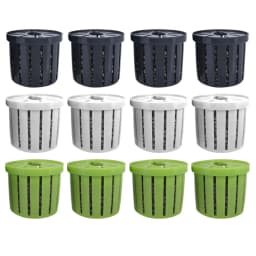 4 Pieces Aquarium Planter Pot with sponge Suction Cups breathable water-permeable For Home Fish Tank Plant Pots Holder