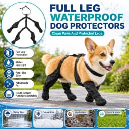 Dog Full Leg Waterproof Shoes Mud Stain Resistant Non Slip Pet Boots Protective Rain Gear For Small Medium Dogs Outdoor Walks
