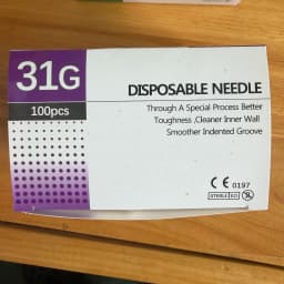 100 Pieces of 25G, 27G, 29G, 30G, 31G, 32G, 33G, 34G Painless Ultra-Fine Veterinary Pet Beauty Needles Disposable Injection Punc