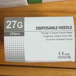 100 Pieces of 25G, 27G, 29G, 30G, 31G, 32G, 33G, 34G Painless Ultra-Fine Veterinary Pet Beauty Needles Disposable Injection Punc
