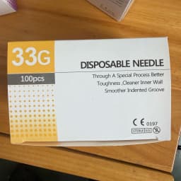 100 Pieces of 25G, 27G, 29G, 30G, 31G, 32G, 33G, 34G Painless Ultra-Fine Veterinary Pet Beauty Needles Disposable Injection Punc