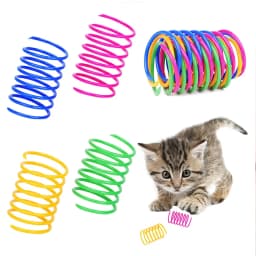 4Pcs Colorful Cat Spring Toys, Bouncing Toy for Indoor Cats, Kitten Interactive Play, Fun for Cats to Chase
