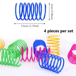 4Pcs Colorful Cat Spring Toys, Bouncing Toy for Indoor Cats, Kitten Interactive Play, Fun for Cats to Chase