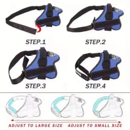Reflective Nylon Pet Harness Anti-Pull Pet Harness for Small Medium Large Dogs with Handle Harness for Outdoor Walking Training
