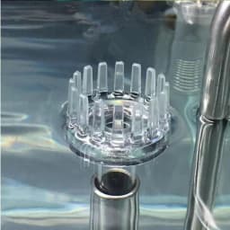 Basket Style Floating Surface Skimmer, Oil Film Remover with Inlet Grille Inlet & Outlet for Mini Planted Aquarium Tank Supplies