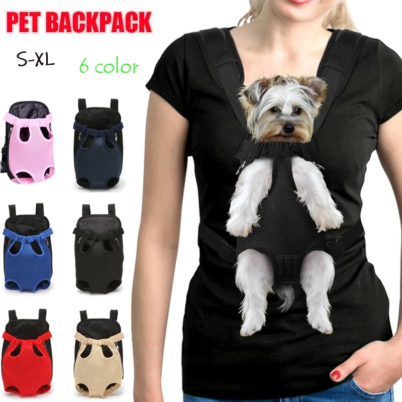 Dog Cat Carrier Front Legs Out Pouch Adjustable Mesh Dog Carrier Backpack Puppy Pet Carry Sling Shoulder Bag