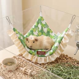 1 PC Triangle Small Pet Hammock Guinea Pig Bed Hanging Corner Hideout for Pet Hamster Bird Squirrel Breathable Lace Nest Supply