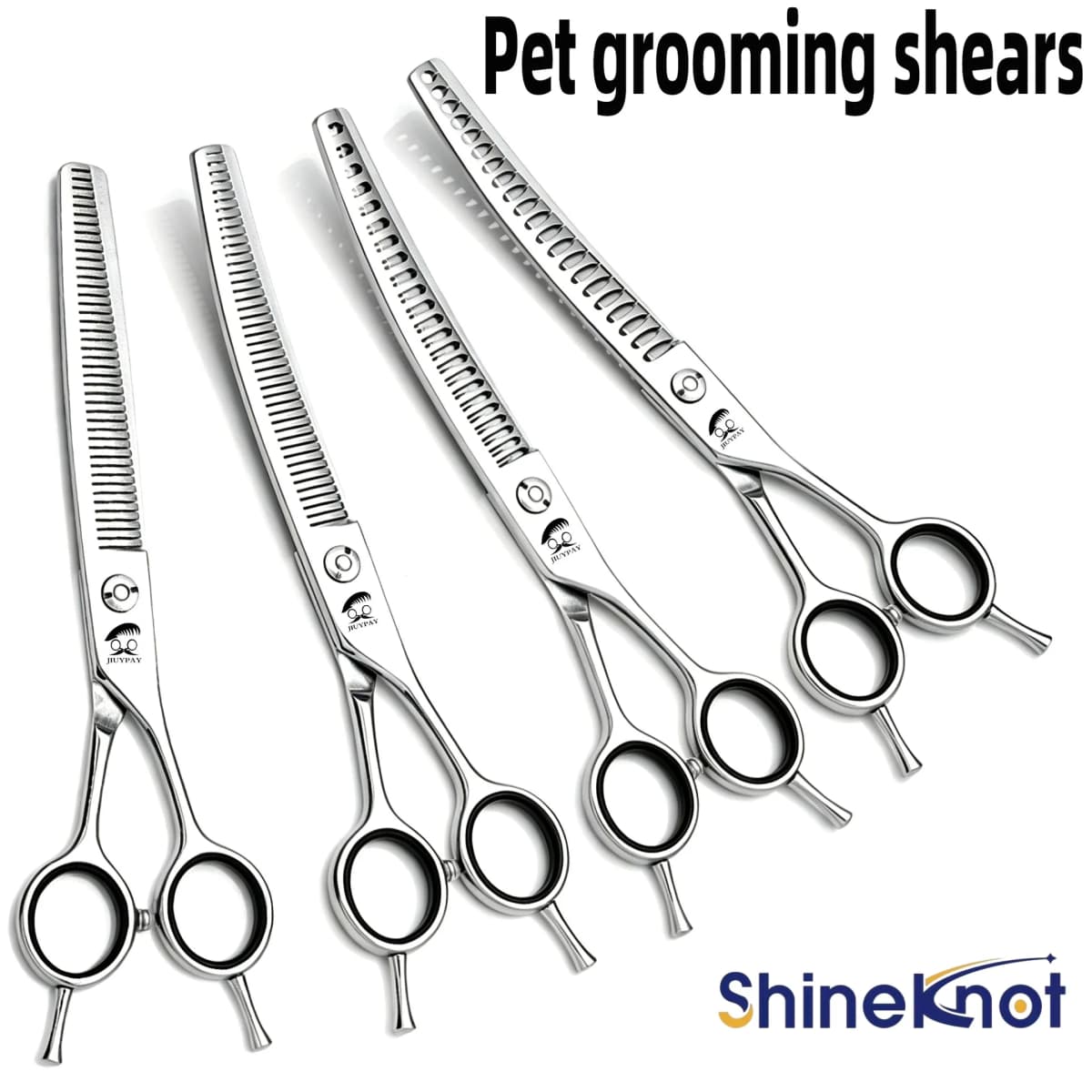 SHINENOT Pet Beauty Scissors 7inch Fish Bone Dense Teeth Scissors Bending And Trimming Hair Curved Teeth Scissors Pet Scissors