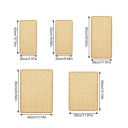 Natural Sisal Cat Scratching Mat Large Size Non-Shedding Wall Scratchers Adhesive Hook Loop Portable Cat Scratch Pad Indoor