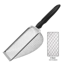 ※Pet Washing Equipment Stainless Steel Feces Shovel Net Cat Litter Shovel Reptiles Reptile Sand Shovel Mesh Screen Fecal
