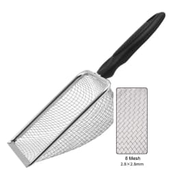 ※Pet Washing Equipment Stainless Steel Feces Shovel Net Cat Litter Shovel Reptiles Reptile Sand Shovel Mesh Screen Fecal