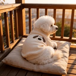 Spring and Autumn New Dog Clothing Huafuge Cartoon Embroidery Bixiong Teddy Dog Internet Celebrity Pet Knit Bottom Shirt
