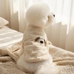 Spring and Autumn New Dog Clothing Huafuge Cartoon Embroidery Bixiong Teddy Dog Internet Celebrity Pet Knit Bottom Shirt