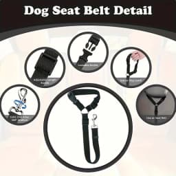 1pc Pet Car Seat Belt Adjustable Leash, Durable Nylon Material, Suitable for Small and Medium Dogs, Pet In-Car Seat Travel
