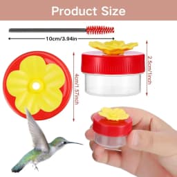 4Pcs Hand Held Hummingbird Feeder Hummingbird Hand Feeders with Cleaning Brushes Wild Bird Feeder for Window Outdoor