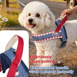 Plaid Pet Harness Anti Escape Soft Comfortable Breathable Chest Harness for Small Medium Dogs Neoprene Lining Non Abrasive Fur