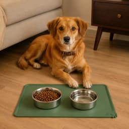 Large 48cm Silicone Pet Feeding Mat Anti-Spill Waterproof Dog Food Tray Pet Bowl Pad For Small Medium Large Dog Feeding Supplies