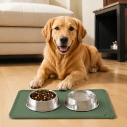 Large 48cm Silicone Pet Feeding Mat Anti-Spill Waterproof Dog Food Tray Pet Bowl Pad For Small Medium Large Dog Feeding Supplies