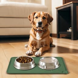 Large 48cm Silicone Pet Feeding Mat Anti-Spill Waterproof Dog Food Tray Pet Bowl Pad For Small Medium Large Dog Feeding Supplies
