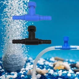 10pcs 4mm Aquarium Oxygen Pump Air Control Valves Plastic T Shaped Single Way Air Flow Regulator Portable Fish Tank Accessories