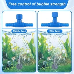 10pcs 4mm Aquarium Oxygen Pump Air Control Valves Plastic T Shaped Single Way Air Flow Regulator Portable Fish Tank Accessories