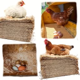 5/10pcs Chicken Coop Chick Bird Rabbit Mat Nesting Liner Coconut Fiber Mat Nest Box Plant Warmth Pad Poultry Reptile Supplies