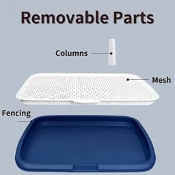 Dog Potty Training Tray Pee Pad Holder with Removable Grid Reusable Puppy Toilet for Indoor Dogs 1-3pc