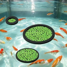 Aquarium Floating Plant Ring, Foam Duckweed Water Grass Barrier Circle, Fish Tank Floating Isolation Ring for Aquascape Decor