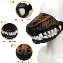 Soft Silicone Dog Mouth Cover, Can Open and Close Mouth and Nose Mask, Suitable for Medium and Large Dogs, Halloween Dog Mask